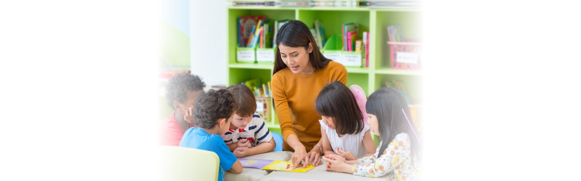 image of five kids and one adult