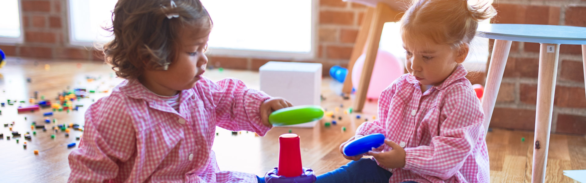 two little girls playing